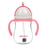 Akuku, bidon ze słomką z odważnikiem, różowy, 280 ml - miniaturka zdjęcia produktu