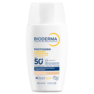 Bioderma Photoderm XDefense, ultralekki fluid o działaniu detoksykującym, kolor 01, SPF 50+, 40 ml - zdjęcie produktu