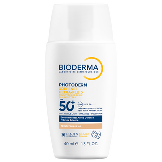 Bioderma Photoderm XDefense, ultralekki fluid o działaniu detoksykującym, kolor 02, SPF 50+, 40 ml - zdjęcie produktu