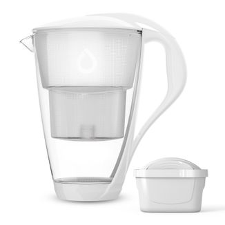 Dafi Crystal Led, szklany dzbanek filtrujący, biały, 2 l + filtr Unimax, 1 sztuka - zdjęcie produktu
