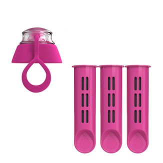 Zestaw Dafi, filtr do butelki, 3 sztuki + zakrętka do butelki Soft, flamingowa, 1 sztuka USZKODZONE OPAKOWANIE - zdjęcie produktu