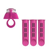 Zestaw Dafi, filtr do butelki, 3 sztuki + zakrętka do butelki Soft, flamingowa, 1 sztuka - miniaturka zdjęcia produktu