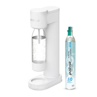 Dafi PushAir, saturator do wody, biały + butelka, 0,7 l, 1 sztuka USZKODZONE OPAKOWANIE - zdjęcie produktu