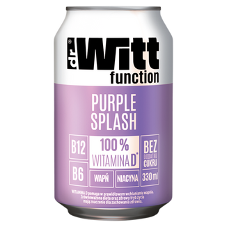 DrWitt Function Purple Splash, napój gazowany, gruszka i lawenda, 330 ml - zdjęcie produktu