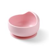BabyOno, silikonowa miseczka z przyssawką, różowa, od 6 miesiąca, 1 sztuka - miniaturka zdjęcia produktu