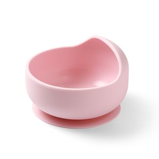 BabyOno, silikonowa miseczka z przyssawką, różowa, od 6 miesiąca, 1 sztuka - zdjęcie produktu