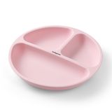 BabyOno, silikonowy talerzyk z przyssawką, różowy, od 6 miesiąca, 1 sztuka - miniaturka zdjęcia produktu