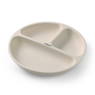 BabyOno, silikonowy talerzyk z przyssawką, beżowy, od 6 miesiąca, 1 sztuka - zdjęcie produktu