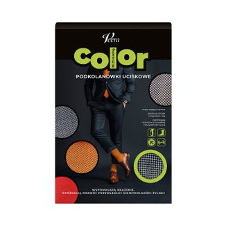 Veera Color, męskie podkolanówki uciskowe, 18-21 mmHg, indygo, rozmiar L - zdjęcie produktu