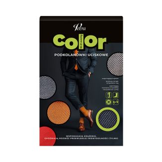 Veera Color, męskie podkolanówki uciskowe, 18-21 mmHg, granat, rozmiar L - zdjęcie produktu