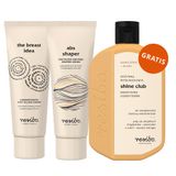 Zestaw Resibo The Breast Idea, skoncentrowany krem wypełniający biust, 75 ml + specjalny krem modelujący brzuch, 75 ml + wygładzająca odżywka do włosów, 100 ml gratis - miniaturka zdjęcia produktu