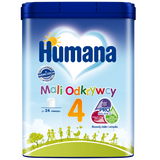 Humana 4 Mali Odkrywcy, napój mleczny w proszku z mlekiem odtłuszczonym i olejami roślinnymi, po 24 miesiącu, 650 g - miniaturka zdjęcia produktu