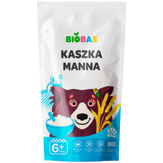 BioBas Kaszka manna Bio, bez dodatku cukru, od 6 miesiąca, 200 g KRÓTKA DATA - zdjęcie produktu