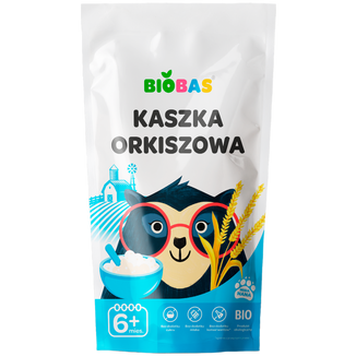 BioBas Kaszka orkiszowa Bio, bez dodatku cukru, od 6 miesiąca, 200 g KRÓTKA DATA BioBas Kaszka orkiszowa Bio, bez dodatku cukru, od 6 miesiąca, 200 g KRÓTKA DATA - zdjęcie produktu