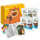 BioBas Zestaw Bio Kaszek, ryżowa, orkiszowa, jaglana, manna, owsiana, z kolorowanką i naklejkami, bez dodatku cukru, od 6 miesiąca, 6 x 200 g USZKODZONE OPAKOWANIE - miniaturka zdjęcia produktu