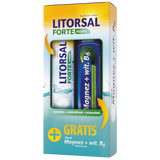 Zdrovit Litorsal Forte, smak mojito, 24 tabletki musujące + Magnez z witaminą B6, smak cytrynowy, 24 tabletki musujące - miniaturka zdjęcia produktu