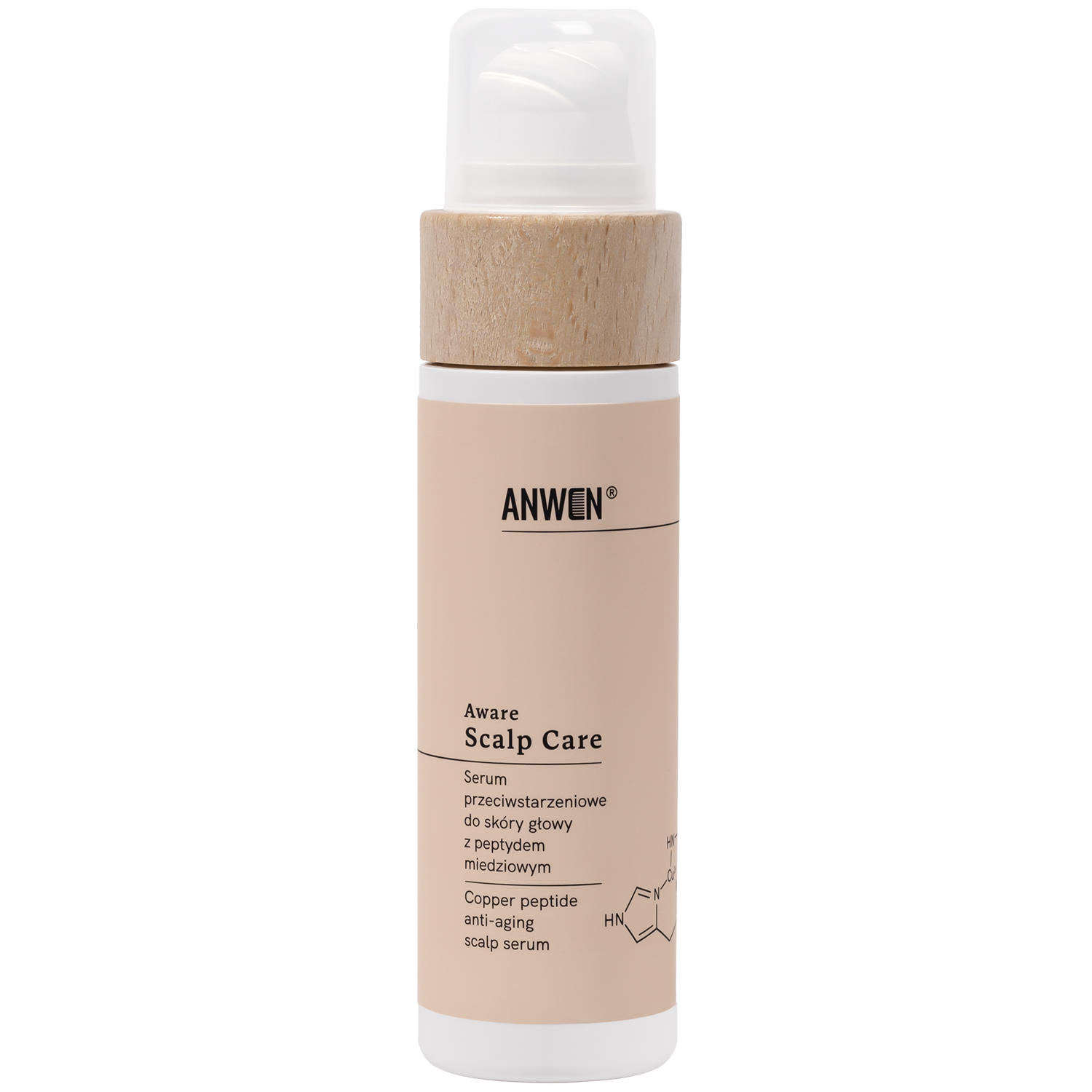 Nieznana Anwen Aware Scalp Care, serum przeciwstarzeniowe do skóry głowy z peptydem miedziowym, 100 ml — Inhaltsstoffe und Bewertung