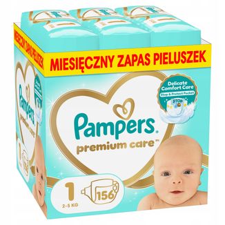 Pampers Premium Care 1 (2-5 kg), pieluchy, 156 sztuk - zdjęcie produktu