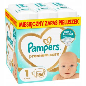 Pampers Premium Care 1 (2-5 kg), pieluchy, 156 sztuk - zdjęcie produktu