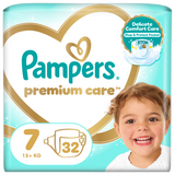 Pampers Premium Care, pieluchy, rozmiar 7, 15+ kg, 32 sztuki - miniaturka zdjęcia produktu