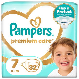Pampers Premium Care 7 (15+ kg), pieluchy, 32 sztuki - zdjęcie produktu