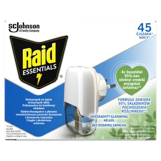 Raid Essentials, elektrofumigator z płynem owadobójczym przeciw komarom, 27 ml - zdjęcie produktu