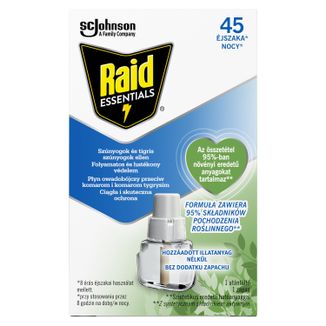 Raid Essentials, płyn owadobójczy przeciw komarom, zapas, 27 ml USZKODZONE OPAKOWANIE - zdjęcie produktu