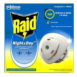 Raid Night & Day, elektrofumigator owadobójczy z wymiennym wkładem - zdjęcie produktu