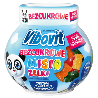 Vibovit Bezcukrowe Misio Żelki, powyżej 4 lat, smak owocowy, 30 sztuk - zdjęcie produktu
