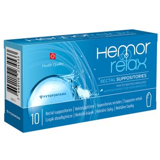 Fytofontana Hemorelax, czopki doodbytnicze, 10 sztuk - zdjęcie produktu