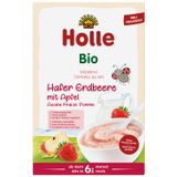 Holle Kaszka owsiana Bio, truskawka, jabłko, mleczna, od 6 miesiąca, 250 g - miniaturka zdjęcia produktu