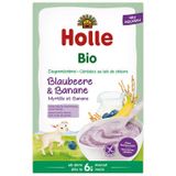 Holle Kaszka ryżowa Bio, jagoda i banan z mlekiem kozim, bezglutenowa, od 6 miesiąca, 200 g KRÓTKA DATA - miniaturka zdjęcia produktu