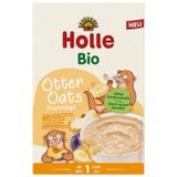 Holle Kaszka pełnoziarnista Bio, Otter Oats, z jabłkiem, bananem i śliwkami, bezmleczna, od 1 roku, 200 g USZKODZONE OPAKOWANIE - miniaturka zdjęcia produktu