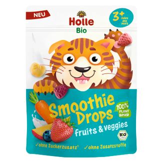 Holle Smothie Drops, mieszanka liofilizowanych owoców i warzyw, Bio, od 3 roku, 15 g KRÓTKA DATA - zdjęcie produktu