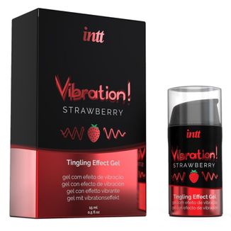 Intt Vibration!, żel stymulujący z efektem wibracji, strawberry, 15 ml - zdjęcie produktu