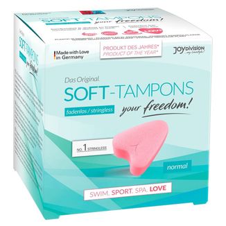JoyDivision Soft-Tampons, tampony bezsznurkowe, normal, 3 sztuki USZKODZONE OPAKOWANIE - zdjęcie produktu