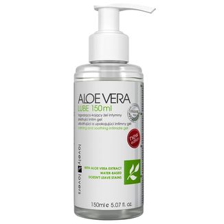 Lovely Lovers Aloe Vera Lube, kojąco-łagodzący żel intymny z aloesem, 150 ml - zdjęcie produktu