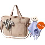 BabyOno, torba do wózka, Carmen, beżowa + przytulanka kocyk, Blinky Cloud, 1 sztuka gratis - miniaturka zdjęcia produktu