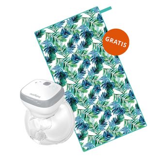BabyOno Shelly, laktator elektryczny, muszlowy, bez użycia rąk + szybkoschnący ręcznik, 90 x 170 cm, 1 sztuka gratis - zdjęcie produktu