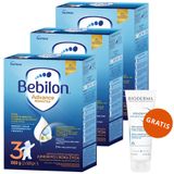Zestaw Bebilon Advance Pronutra 3 Junior, odżywcza formuła na bazie mleka, po 1 roku, 3 x 1000 g + Bioderma Atoderm Intensive Baume, kojący balsam emolientowy, 75 ml gratis - miniaturka zdjęcia produktu