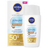 Nivea Sun UV Face Ultra Light Daily Fluid, lekki, koloryzujący fluid do twarzy, Medium Tinted, SPF 50+, 40 ml - miniaturka zdjęcia produktu