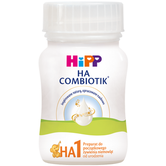 HiPP 1 HA Combiotik, preparat do początkowego żywienia niemowląt, od urodzenia, 90 ml KRÓTKA DATA - zdjęcie produktu