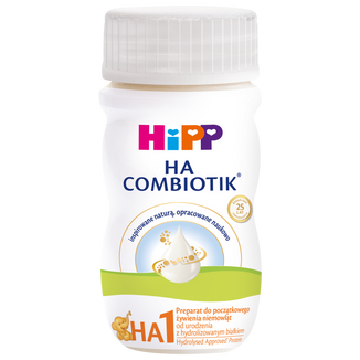 HiPP 1 HA Combiotik, preparat do początkowego żywienia niemowląt, od urodzenia, 90 ml HiPP 1 HA Combiotik, preparat do początkowego żywienia niemowląt, od urodzenia, 90 ml - zdjęcie produktu