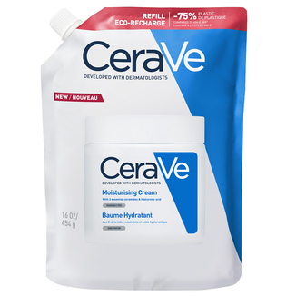 CeraVe, balsam nawilżający do twarzy i ciała z ceramidami, skóra sucha i bardzo sucha, zapas, 454 g - zdjęcie produktu