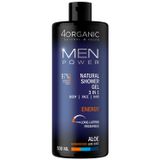4Organic Men Power, naturalny żel pod prysznic 3w1, Energy, 500 ml - miniaturka zdjęcia produktu