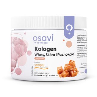Osavi Advanced Kolagen Włosy Skóra i Paznokcie, proszek, smak słonego karmelu, 150 g - zdjęcie produktu