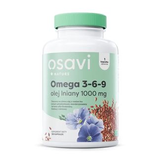 Osavi Nature Omega 3-6-9 Olej Lniany 1000 mg, 120 kapsułek - zdjęcie produktu