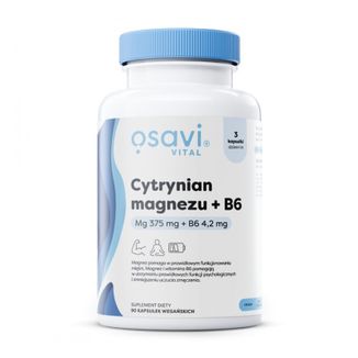 Osavi Vital Cytrynian Magnezu + B6,  90 kapsułek wegańskich - zdjęcie produktu
