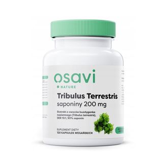 Osavi Nature Tribulus Terrestris, saponiny 200 mg, 90 kapsułek wegańskich - zdjęcie produktu