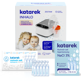Katarek Inhalo, nebulizator kompresorowy + 2 rodzaje soli - miniaturka zdjęcia produktu